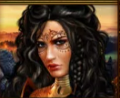 Символ игрового автомата 50 Amazons' Battle Амазонка брюнетка