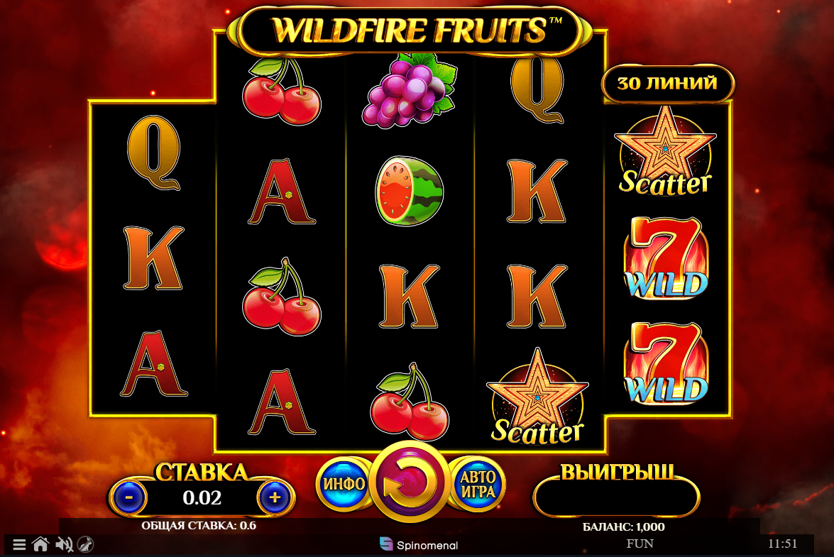 Изображение игрового автомата Wildfire Fruits