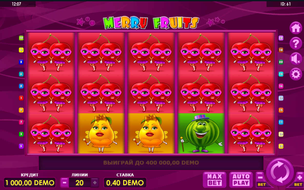 Изображение игрового автомата Merry Fruits