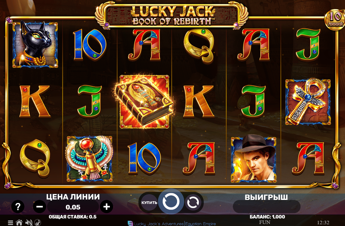 Изображение автомата Lucky Jack Book Of Rebirth