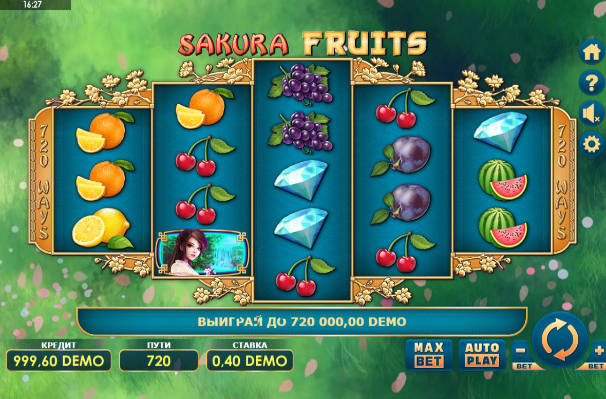 Изображение игрового автомата Sakura Fruits