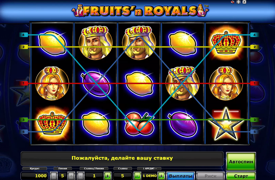 Изображение автомата Fruits N’ Royals 
