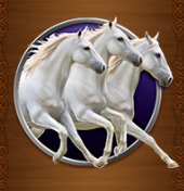 Символ игрового автомата Black Beauty Белые лошади