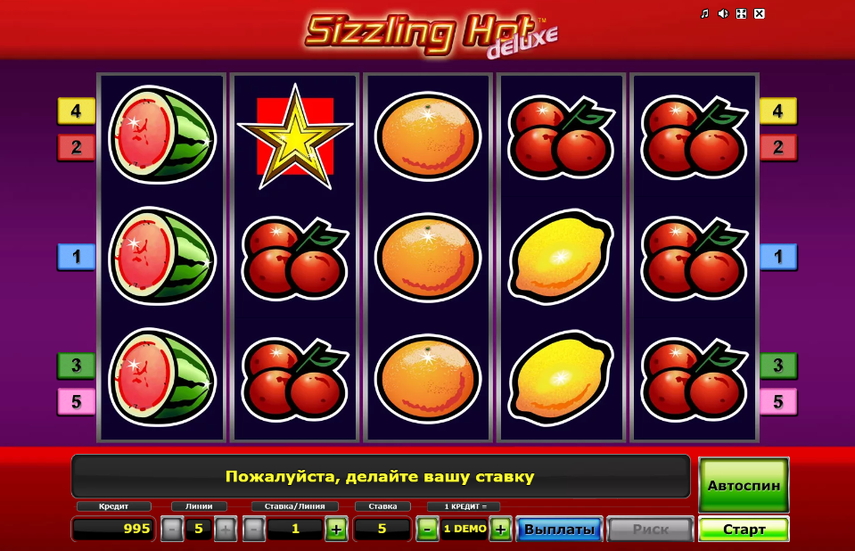 Изображение игрового автомата Sizzling Hot Deluxe