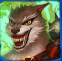 Символ игрового автомата Wolf Hiding Злой волк